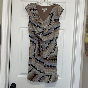 Jessica Simpson Sleeveless Patterned Multicolored Dress